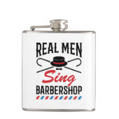Real Men Sing Barbershop Singer Gesang Flachmann (Vorderseite)