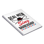 Real Men Sing Barbershop Singer Gesang Notizblock (Rechte Seite)