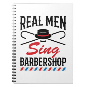 Real Men Sing Barbershop Singer Gesang Notizblock