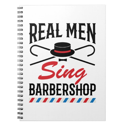 Real Men Sing Barbershop Singer Gesang Notizblock (Vorderseite)