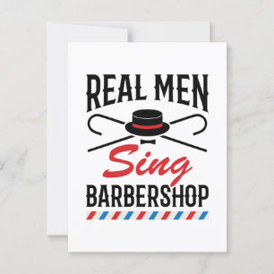 Real Men Sing Barbershop Singer Gesang Postkarte