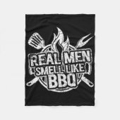 Real Men Smell Like Bbq Shirts For Men Byrbecue Sm Fleecedecke (Vorderseite)