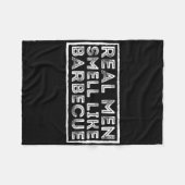 Real Men Smell Like Byrbecue - Bbq Smoker Byrbecue Fleecedecke (Vorderseite (Horizontal))