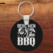 Real Men Smell Like Byrbecue Bbq Smoker Byrbecue G Schlüsselanhänger (Vorderseite)