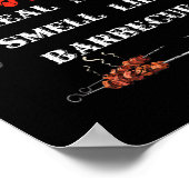 Real Men Smell Like Byrbecue - Bbq Smoker Byrbecue Poster (Ecke)