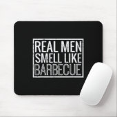 Real Men Smell Like Byrbecue Funny Bbq Grill Dad G Mousepad (Mit Mouse)