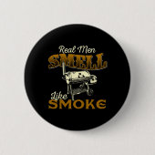 Real Men Smell Like Smoke - Pitmaster Bbq Smoker G Button (Vorderseite)