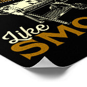 Real Men Smell Like Smoke - Pitmaster Bbq Smoker G Poster (Ecke)