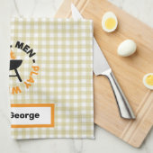 Real Men spielen mit Grillabend Geschirrtuch (Viertel Falte)