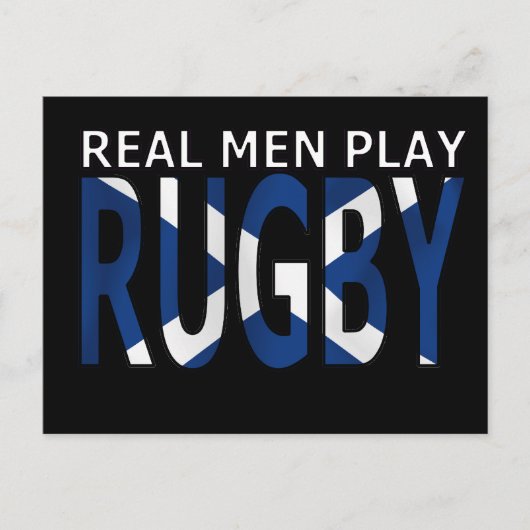 Real Men spielen Rugby Scotland Postkarte (Vorderseite)