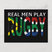 Real Men spielen Rugby Südafrika Postkarte (Vorderseite)