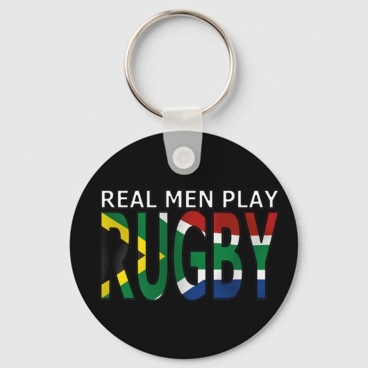 Real Men spielen Rugby Südafrika Schlüsselanhänger (Vorderseite)