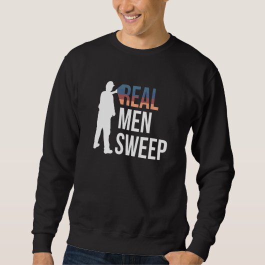 Real Men Sweep Curling Curler Ice Curl Sweatshirt (Vorderseite)
