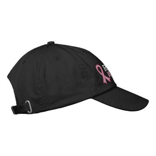 Real Men tragen Pink - Brustkrebs Bestickte Baseballkappe (Rechts)