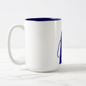 Real Men tragen Schürze (blau) Zweifarbige Tasse (Links)