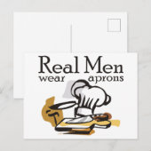 Real Men tragen Schürze Postkarte (Vorne/Hinten)