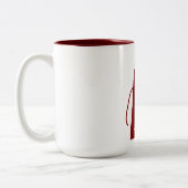 Real Men tragen Schürze (rot) Zweifarbige Tasse (Links)