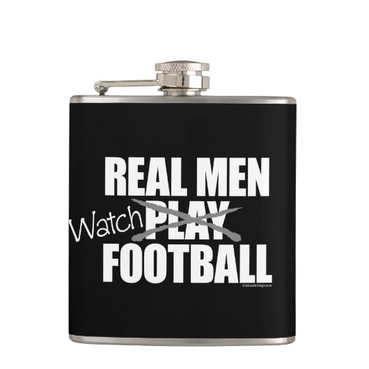 Real Men Watch Flachmann (Vorderseite)