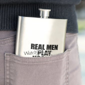 Real Men Watch Hockey Hip Flask Flachmann (Beispiel)