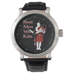 Real Men Wear Kilts Funny Scottish Armbanduhr