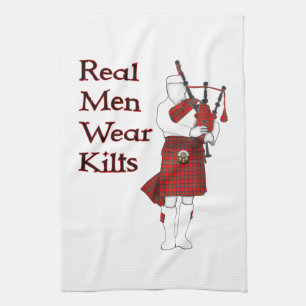 Real Men Wear Kilts Funny Scottish Geschirrtuch