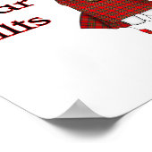 Real Men Wear Kilts Funny Scottish Poster (Ecke)