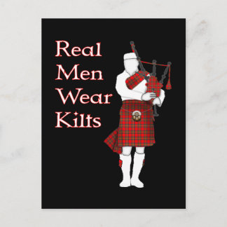Real Men Wear Kilts Funny Scottish Postkarte