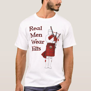 Real Men Wear Kilts Funny Scottish T-Shirt