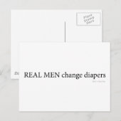 Real Men wechseln Diapers Postkarte (Vorne/Hinten)