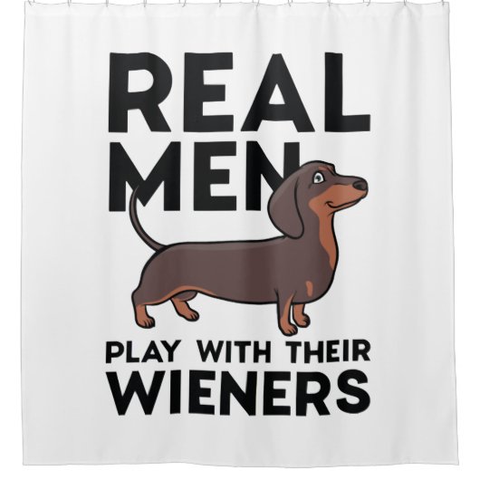 Real Men Wieners Duschvorhang (Vorderseite)