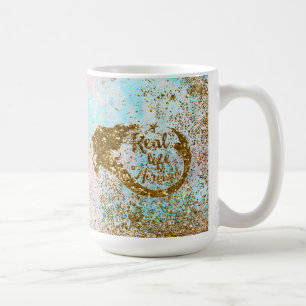 Real Mermaid Life - Glitzer Goldmedaille Kaffeetasse