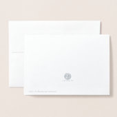 Real Metallic Vielen Dank, Script Heart Folienkarte (Rückseite mit Umschlag)