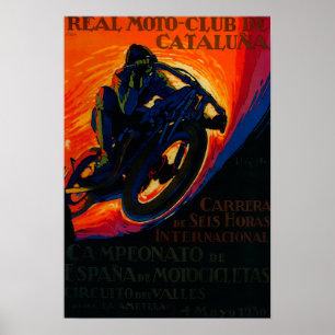 Real Moto Club Vintag Poster Europe