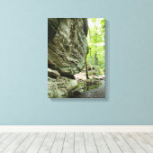 Real Nature Canvas Print | Misty Forest Home Decor Leinwanddruck (Insitu (Holzboden))