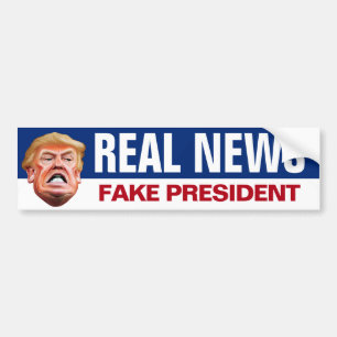 Real News Fake President - Anti Trump Autoaufkleber