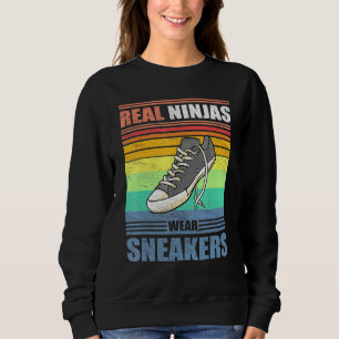 Real Ninjas trägt Sneakers Vintag Shoe Lässig Foot Sweatshirt