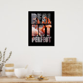 Real Not Perfect Zitat Flamingo tropische Vögel Poster (Küche)