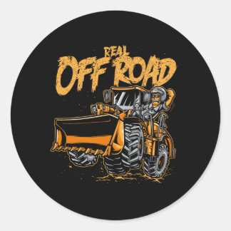 Real Off Road Truck Runder Aufkleber