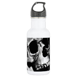 Real Old Greyscale Skull Edelstahlflasche