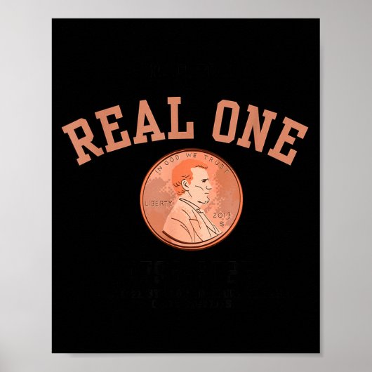 Real One Penny Rip, Funny Coin Memorial,cent Retir Poster (Vorne)