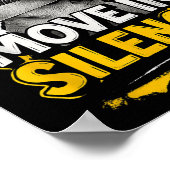 Real Ones Move In Silence Money Quote Urban  Poster (Ecke)