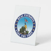 Real Patriots machen den Schuss - Iwo Jima Pro Vax Sockelschild (Vorderseite)