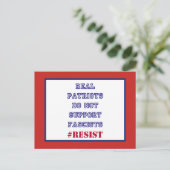 Real Patriots unterstützen den Widerstand von Fasc Postkarte (Stehend Vorderseite)