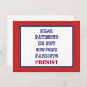 Real Patriots unterstützen den Widerstand von Fasc Postkarte (Vorne/Hinten)