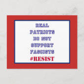 Real Patriots unterstützen den Widerstand von Fasc Postkarte (Vorderseite)