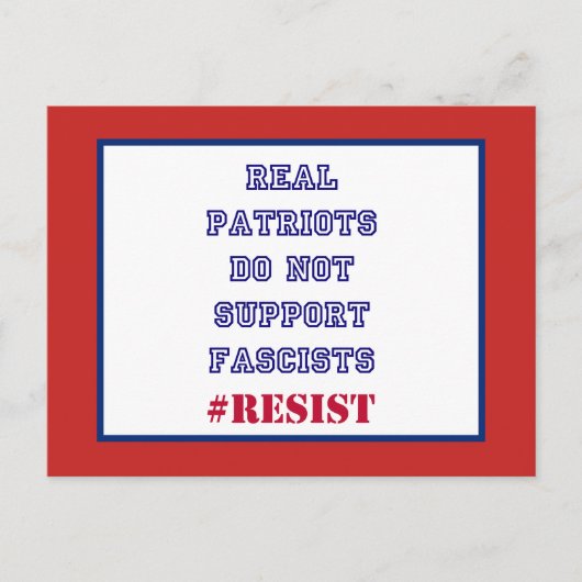 Real Patriots unterstützen den Widerstand von Fasc Postkarte (Vorderseite)