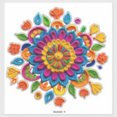 Real pic rangoli aufkleber (Blatt)