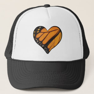 Real Picture of Monarch Heart Butterfly Wing Truckerkappe