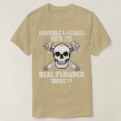 Real Plumber Skeleton Funny Plumbing Pipefitter Gr T-Shirt (Design vorne)