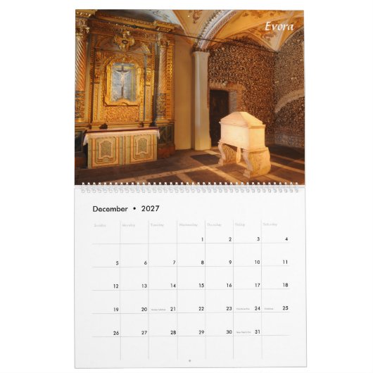 Real Portugal im vollfarbigen Kalender (Dez 2027)